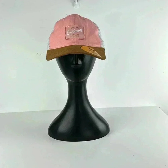 PINK CARHARTT CAP OSFA NWT ADJUSTABLE SWEATBAND G FORCE PINK WHITE TAN NWT - Picture 1 of 9